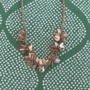 J Crew gold leaf necklace